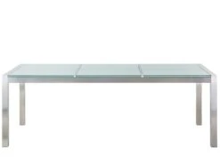 Mesa De Comedor De Metal/vidrio Templado Transparente/plateado 220 X 100 Cm GROSSETO 18 Mesa De Comedor De Metal/vidrio Templado Transparente/plateado 220 X 100 Cm GROSSETO -OUTSUNNY TIENDA 47d01110ea88c85ff1b5ec8377da5ea470a9e03e e5d525a33a444b98843e3beb397e4f4d