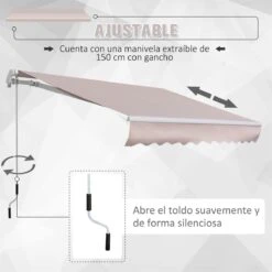 Outsunny Toldo Manual Con Manivela 3x2m Toldo Con Brazo Plegable Retráctil Ángulo Ajustable De Aluminio Protección Solar Para Puerta Ventanas Balcón Beige 16 Outsunny Toldo Manual Con Manivela 3x2m Toldo Con Brazo Plegable Retráctil Ángulo Ajustable De Aluminio Protección Solar Para Puerta Ventanas Balcón Beige -OUTSUNNY TIENDA 48381ead2ea84e0a677272cff24072f7b958ed9a ca62948a55a046b6be6f79d976bd386e