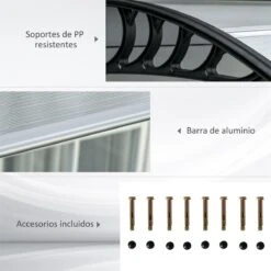 Outsunny Tejadillo De Protección 303x96 Cm Marquesina Exterior Para Puertas Y Ventanas Contra Sol Y Lluvia Con Soporte De Aleación De Aluminio PP Policarbonato Transparente 15 Outsunny Tejadillo De Protección 303x96 Cm Marquesina Exterior Para Puertas Y Ventanas Contra Sol Y Lluvia Con Soporte De Aleación De Aluminio PP Policarbonato Transparente -OUTSUNNY TIENDA 48429cd747deb98f1e093aa24cdde3577d7e524f b8dcd72779c24897bbf611504b9865a8
