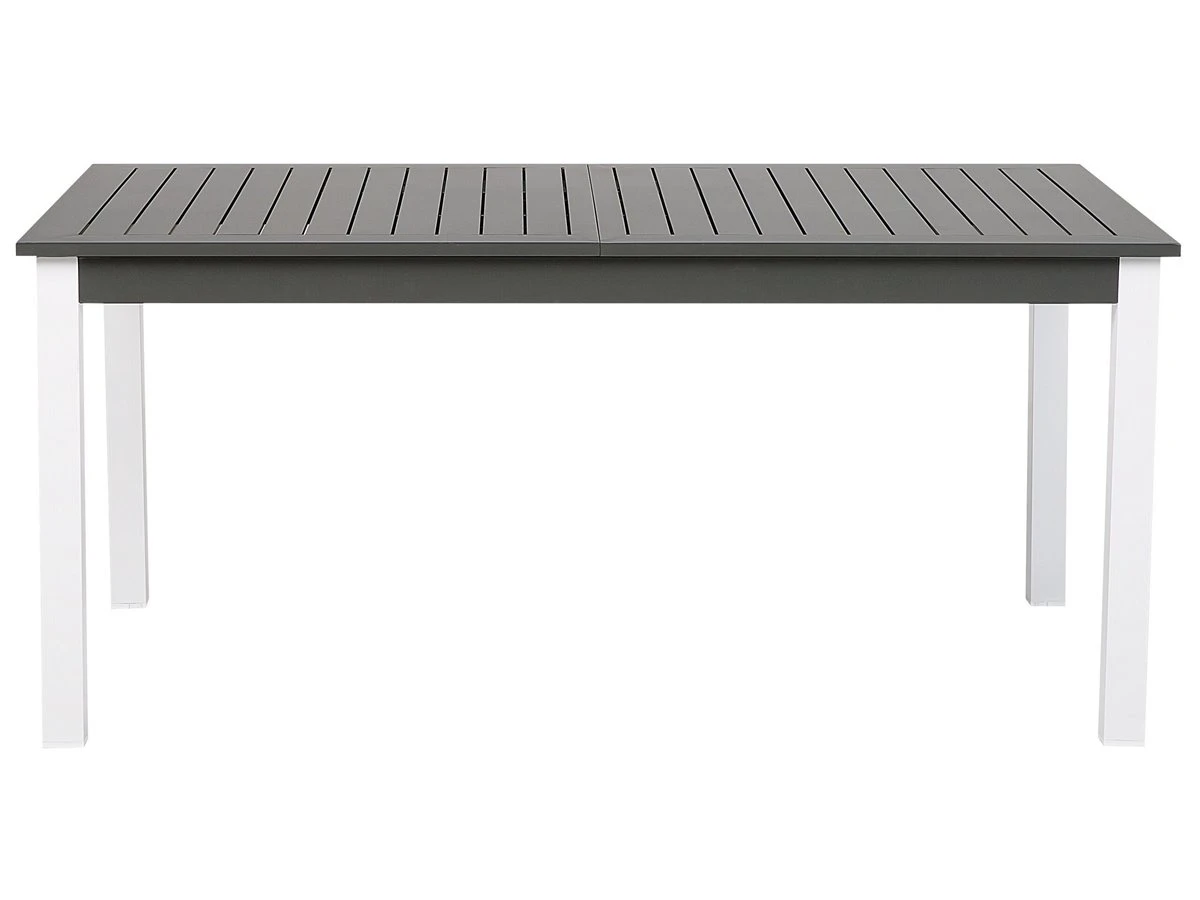 Mesa De Jardín Extensible De Metal Gris Oscuro/blanco 168/248 X 100 Cm PANCOLE 8 Mesa De Jardín Extensible De Metal Gris Oscuro/blanco 168/248 X 100 Cm PANCOLE - Imagen 6