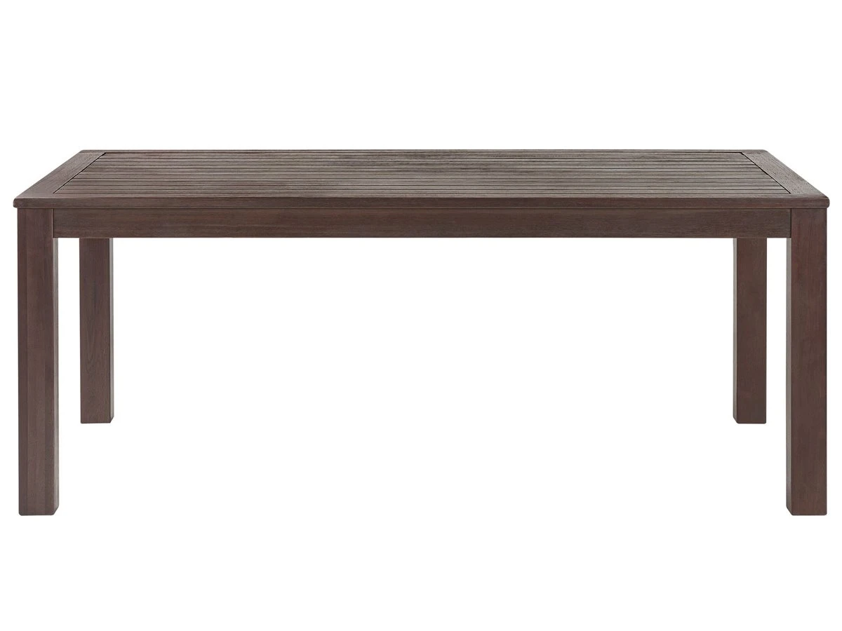 Mesa De Comedor De Madera De Eucalipto Oscura 180 X 100 Cm TUSCANIA 6 Mesa De Comedor De Madera De Eucalipto Oscura 180 X 100 Cm TUSCANIA - Imagen 4