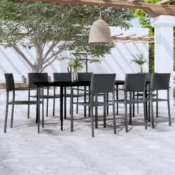 Juego De Comedor Para Jardín 9 Piezas Negro VidaXL 10 Juego De Comedor Para Jardín 9 Piezas Negro VidaXL -OUTSUNNY TIENDA 49aaec9c2c6fb82e53e35321e0488f3e9a4ccb81 6605796b143942f7bf06f46a89b4d52a