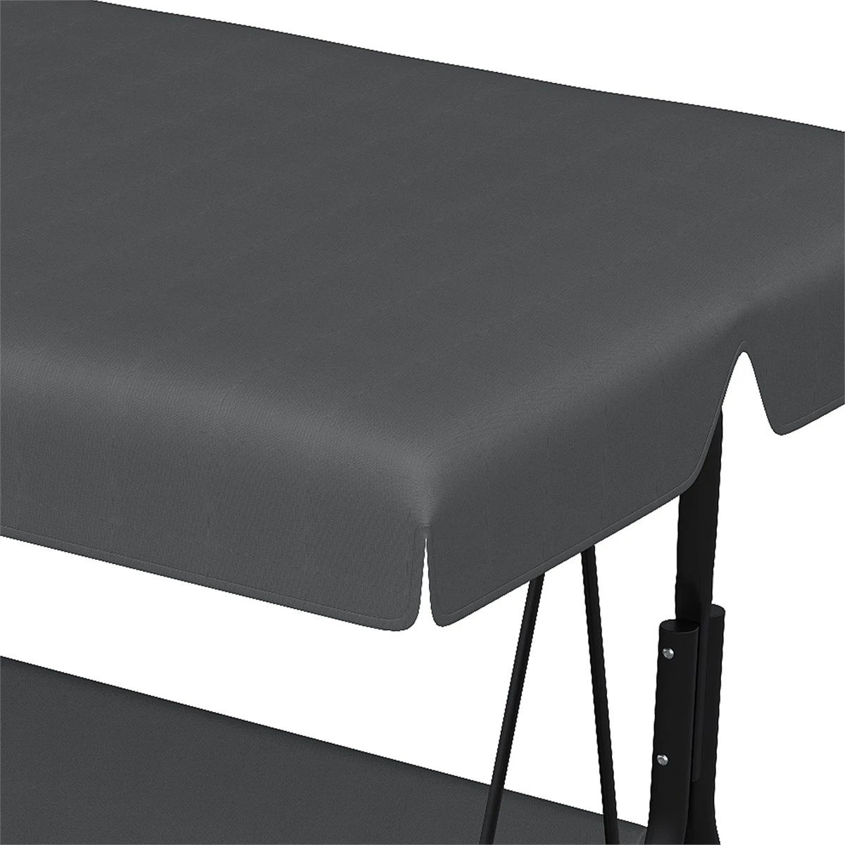 Outsunny Toldo De Repuesto Para Columpio De 3 Plazas Techo Universal Para Balancín De Jardín Tela De Poliéster Protección Solar 156x117x15 Cm Gris 10 Outsunny Toldo De Repuesto Para Columpio De 3 Plazas Techo Universal Para Balancín De Jardín Tela De Poliéster Protección Solar 156x117x15 Cm Gris - Imagen 8