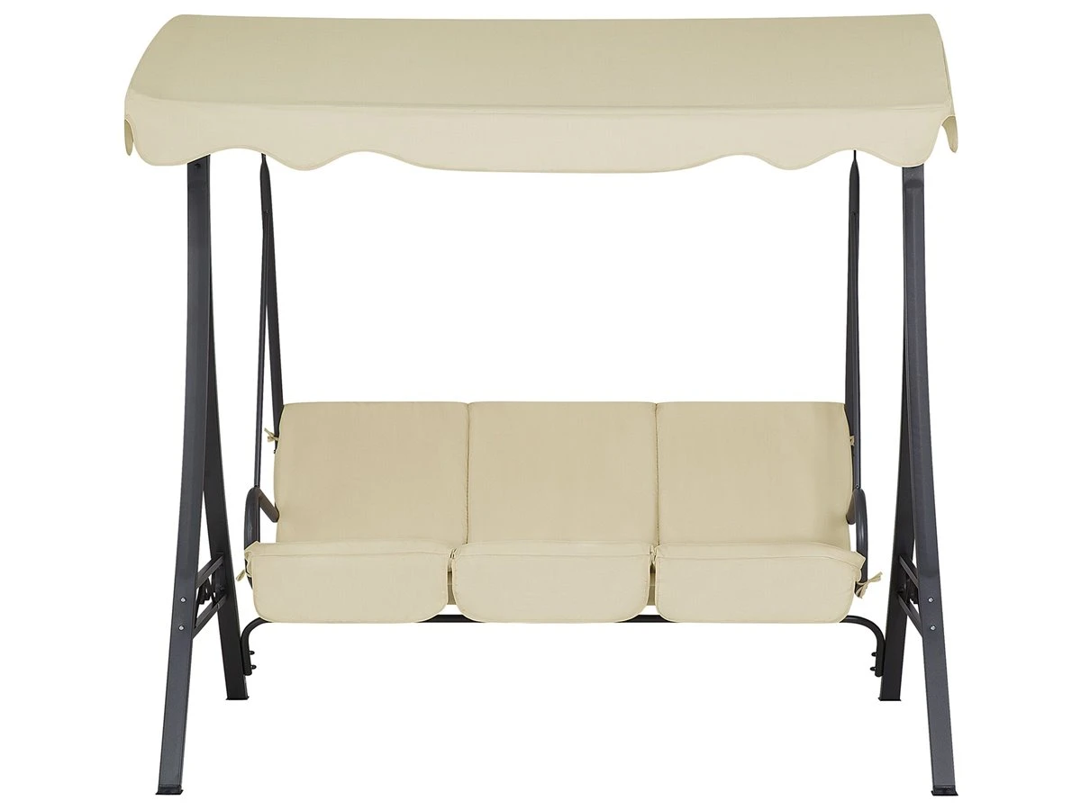 Columpio De Jardín De 3 Plazas En Beige GARBO 6 Columpio De Jardín De 3 Plazas En Beige GARBO - Imagen 4