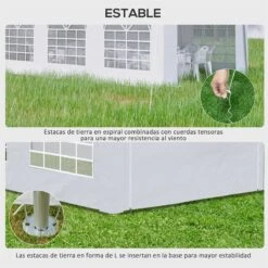 Outsunny Carpa De Jardín 6x3 M Carpa Para Fiestas Cenador Con Paredes Laterales Extraíbles Puerta Con Cremalleras Y 6 Ventanas Protección UV Para Exterior Eventos Bodas Blanco 15 Outsunny Carpa De Jardín 6x3 M Carpa Para Fiestas Cenador Con Paredes Laterales Extraíbles Puerta Con Cremalleras Y 6 Ventanas Protección UV Para Exterior Eventos Bodas Blanco -OUTSUNNY TIENDA 4ac4a3a8afca3d78eb782919e96274ec7c47ced0 16de72ea898244cc96a245a6c7e3d3fb