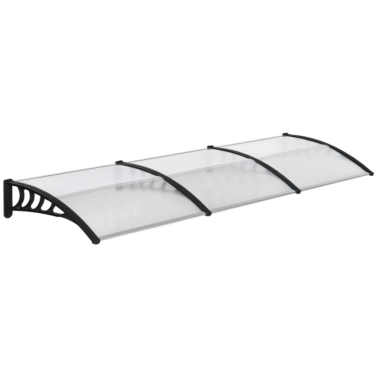 Outsunny Tejadillo De Protección 303x96 Cm Marquesina Exterior Para Puertas Y Ventanas Contra Sol Y Lluvia Con Soporte De Aleación De Aluminio PP Policarbonato Transparente 3 Outsunny Tejadillo De Protección 303x96 Cm Marquesina Exterior Para Puertas Y Ventanas Contra Sol Y Lluvia Con Soporte De Aleación De Aluminio PP Policarbonato Transparente