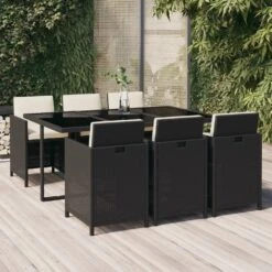 Juego Comedor Jardín 7 Pzas Con Cojines Ratán Sintético Negro VidaXL 10 Juego Comedor Jardín 7 Pzas Con Cojines Ratán Sintético Negro VidaXL -OUTSUNNY TIENDA 4ca1a030fe12d32ced5b01aa18262ebca07a366a 749508f7efee4bffb24378e1b21c7dcc