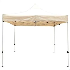 Cenador Plegable Y Ajustable En Altura 300x300 Cm Crema Aktive