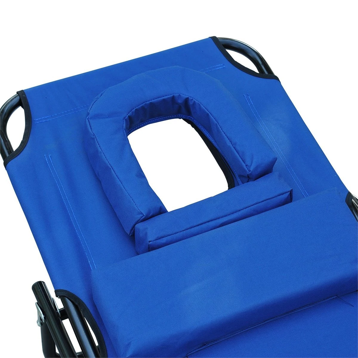 Outsunny Tumbona Plegable Con Respaldo Ajustable En 4 Posiciones Tumbona De Jardín Con Almohada Marco De Acero Y Tela Oxford Para Camping Playa Terraza 190x56x28 Cm Azul 7 Outsunny Tumbona Plegable Con Respaldo Ajustable En 4 Posiciones Tumbona De Jardín Con Almohada Marco De Acero Y Tela Oxford Para Camping Playa Terraza 190x56x28 Cm Azul - Imagen 5