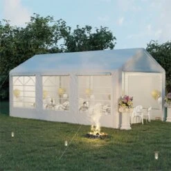 Outsunny Carpa Para Fiestas 6x3 M Cenador Pabellón De Jardín Con 4 Paneles Laterales 2 Puertas Enrollables Y 6 Ventanas Protección UV Para Exterior Eventos Bodas Blanco 12 Outsunny Carpa Para Fiestas 6x3 M Cenador Pabellón De Jardín Con 4 Paneles Laterales 2 Puertas Enrollables Y 6 Ventanas Protección UV Para Exterior Eventos Bodas Blanco -OUTSUNNY TIENDA 4fcf2265f710252ff66551af38f6336f634aab3e 383b3e0288a04930b47db9560758f762