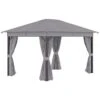 Outsunny Cenador De Jardín 4x3 M Pabellón Con Techo De Ventilación 4 Cortinas Laterales Con Puerta Y 8 Orificio De Drenaje Gazebo De Aluminio Para Exterior Patio Fiestas Gris 2 Outsunny Cenador De Jardín 4x3 M Pabellón Con Techo De Ventilación 4 Cortinas Laterales Con Puerta Y 8 Orificio De Drenaje Gazebo De Aluminio Para Exterior Patio Fiestas Gris -OUTSUNNY TIENDA 501c788ebd920157c1059d50ecf5887c409a1345 ef8f7b7002704cfd9ed8a9a1bf51ea33