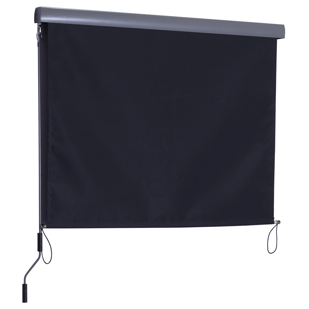 Outsunny Toldo Vertical Enrollable Con Manivela Protección UV Para Interior Y Exterior Balcón Porche Terraza 140x250 Cm Gris 13 Outsunny Toldo Vertical Enrollable Con Manivela Protección UV Para Interior Y Exterior Balcón Porche Terraza 140x250 Cm Gris - Imagen 11