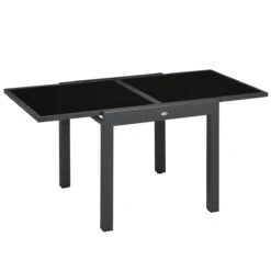 Outsunny Mesa De Jardín Extensible De Aluminio Mesa De Comedor Rectangular Con Encimera De Vidrio Templado Carga 50 Kg Para Terraza 160x80x75 Cm Negro 13 Outsunny Mesa De Jardín Extensible De Aluminio Mesa De Comedor Rectangular Con Encimera De Vidrio Templado Carga 50 Kg Para Terraza 160x80x75 Cm Negro -OUTSUNNY TIENDA 52dd10369c7e2fc8d14930911a26cf9ef3385e5f c0240a87c0e747db988f318ab92b41b1