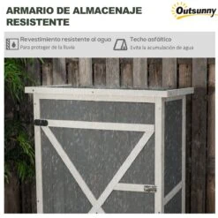 Outsunny Caseta De Jardín De Madera 75x56x115 Cm Armario Cobertizo De Exterior Para Herramientas Con 3 Estantes Interiores Puerta Con Pestillo Y Techo Asfáltico Gris 14 Outsunny Caseta De Jardín De Madera 75x56x115 Cm Armario Cobertizo De Exterior Para Herramientas Con 3 Estantes Interiores Puerta Con Pestillo Y Techo Asfáltico Gris -OUTSUNNY TIENDA 54889f0d6d1bf20465ba9e78f2352db26c5225e8 5cc3275abeda4ea2b8dc0c9e2f4926e0