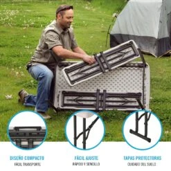 Conjunto Plegable Mesa Y 2 Bancos Utrarresistente LIFETIME 106x61x74 Cm UV100 12 Conjunto Plegable Mesa Y 2 Bancos Utrarresistente LIFETIME 106x61x74 Cm UV100 -OUTSUNNY TIENDA 55ae388b4cf177aef2b1706ee0b9fcbee40e212f 94debca1cf6f4e2ab6cf9cdaa23d2a04