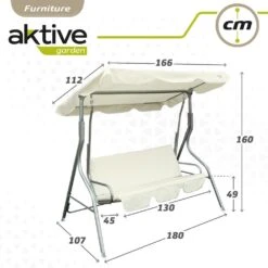 Balancín Para Jardín Marfil C/toldo Inclinable 3 Plazas Aktive 16 Balancín Para Jardín Marfil C/toldo Inclinable 3 Plazas Aktive -OUTSUNNY TIENDA 5684ef3135274ee128ff97ed7e6eb9de105f946e 382a5ea88db942a9817eaed8f3c53dff