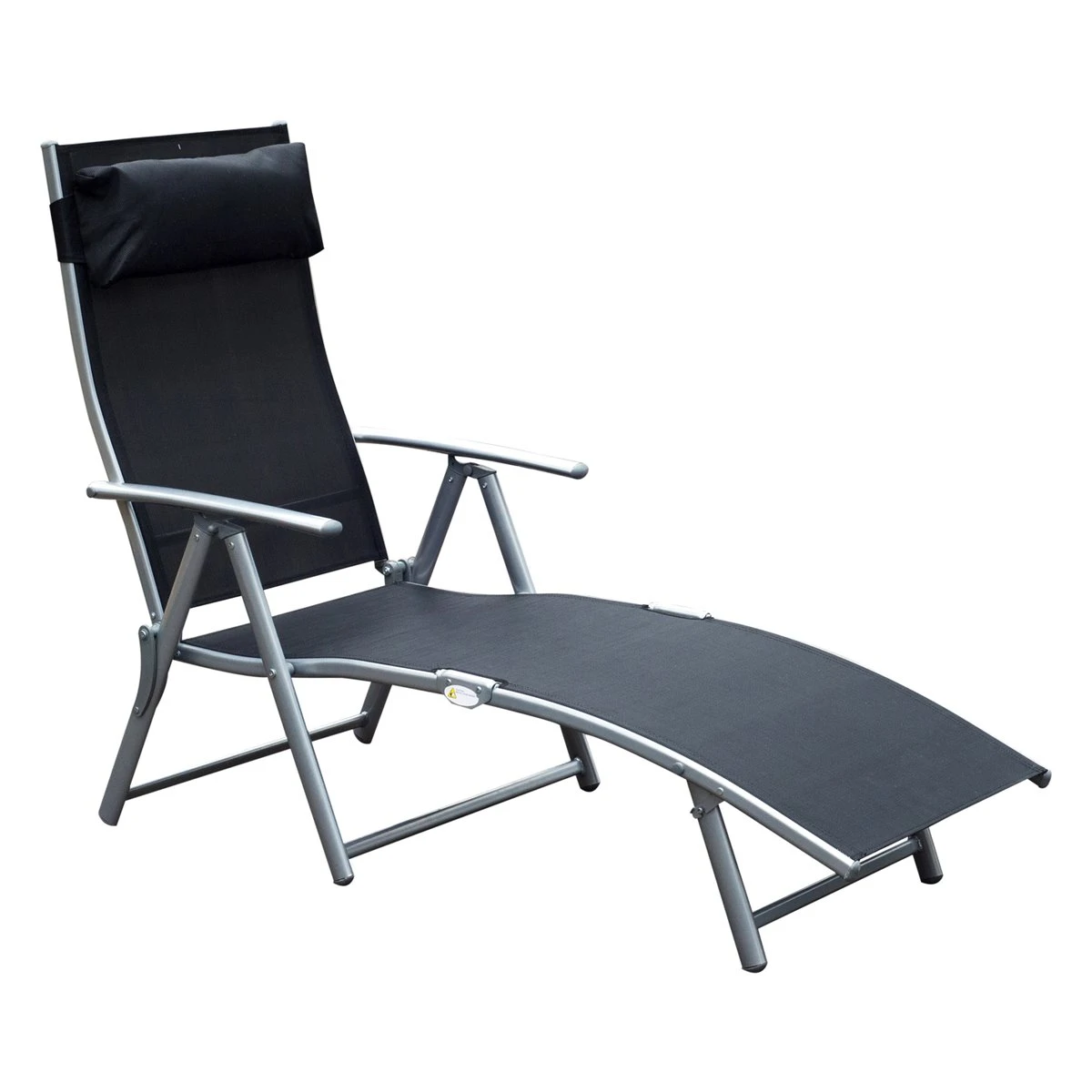Outsunny Tumbona Plegable Respaldo Ajustable A 7 Niveles Con Almohada Texteline Resistente Relax En Exterior Piscina Terraza Camping 137x63.5x100.5cm Acero 3 Outsunny Tumbona Plegable Respaldo Ajustable A 7 Niveles Con Almohada Texteline Resistente Relax En Exterior Piscina Terraza Camping 137x63.5x100.5cm Acero