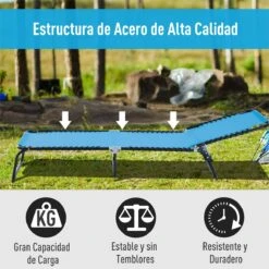 Outsunny Tumbona Plegable Y Ajustable De 4 Posiciones Silla Reclinable De Jardín Con Sistema De Cordones Para Exterior Marco Acero 197x58x76 Cm Azul Claro 18 Outsunny Tumbona Plegable Y Ajustable De 4 Posiciones Silla Reclinable De Jardín Con Sistema De Cordones Para Exterior Marco Acero 197x58x76 Cm Azul Claro -OUTSUNNY TIENDA 57bc1e4bfe0fe0ba77cc554bd2ddab5299263696 47cc493afbf246638c179026ae83d414