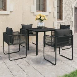 Set De Comedor De Jardín De 5 Piezas PVC Ratán Negro VidaXL -OUTSUNNY TIENDA 58202675d033c4914a71ee380dfff9ffdb083fd8 1926bd51b68d442f9dc73143ab8e2272