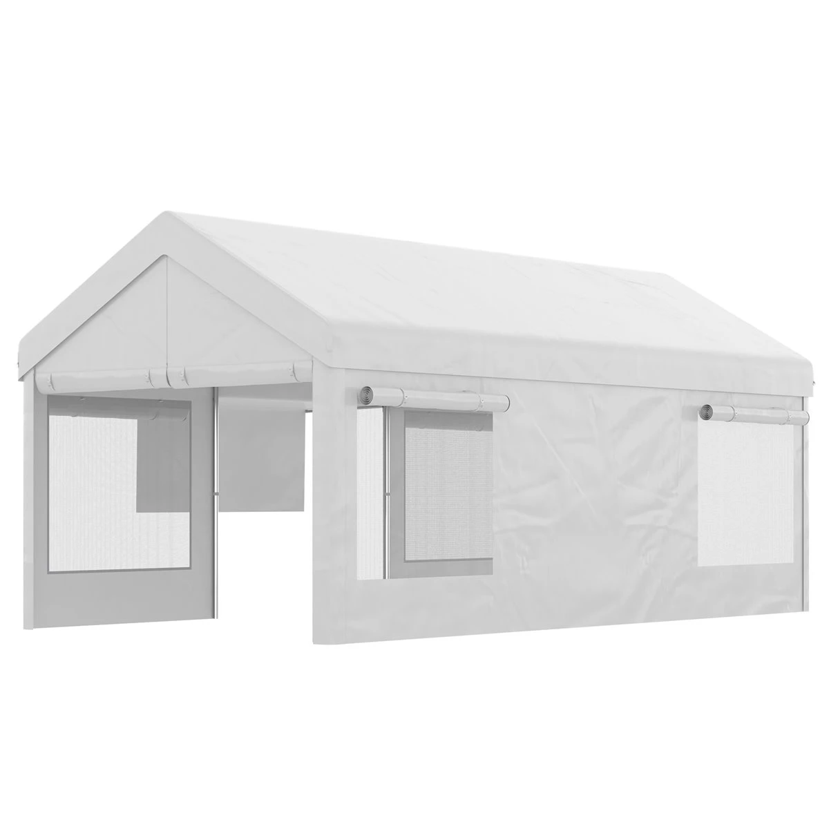 Outsunny Carpa De Jardín 6x3 M Carpa Para Fiestas Cenador De Exterior Con 3 Puertas Extraíbles Ventanas De Malla Enrollables Para Terraza Bodas Eventos Blanco 10 Outsunny Carpa De Jardín 6x3 M Carpa Para Fiestas Cenador De Exterior Con 3 Puertas Extraíbles Ventanas De Malla Enrollables Para Terraza Bodas Eventos Blanco - Imagen 8