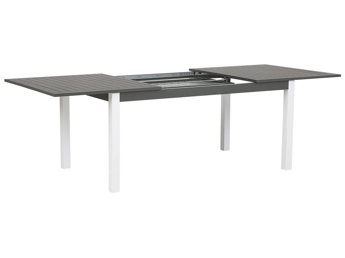 Mesa De Jardín Extensible De Metal Gris Oscuro/blanco 168/248 X 100 Cm PANCOLE 9 Mesa De Jardín Extensible De Metal Gris Oscuro/blanco 168/248 X 100 Cm PANCOLE - Imagen 7