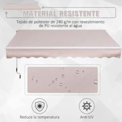 Outsunny Toldo Manual Con Manivela 3x2m Toldo Con Brazo Plegable Retráctil Ángulo Ajustable De Aluminio Protección Solar Para Puerta Ventanas Balcón Beige 17 Outsunny Toldo Manual Con Manivela 3x2m Toldo Con Brazo Plegable Retráctil Ángulo Ajustable De Aluminio Protección Solar Para Puerta Ventanas Balcón Beige -OUTSUNNY TIENDA 5aa582e300e1d1178e7d150670c7916c70413d4e 32f888e5d5e648f4974e5b4aa26ff871