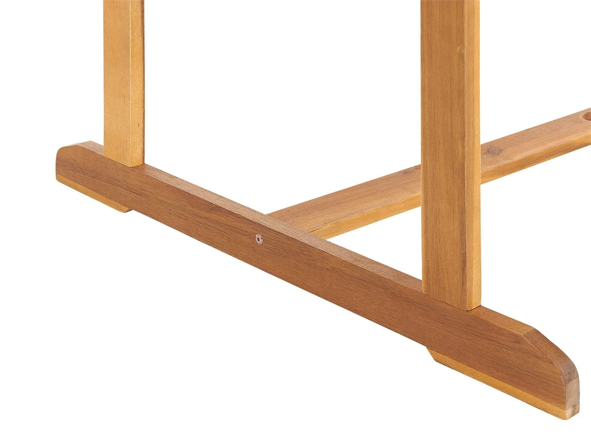 Mesa De Jardín Extensible De Madera De Acacia Clara 160/220 X 100 Cm MAUI 12 Mesa De Jardín Extensible De Madera De Acacia Clara 160/220 X 100 Cm MAUI - Imagen 10