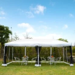Outsunny Carpa 6x3m Plegable Gazebo Para Jardín Cenador Con 6 Cortinas Mosquitera Y Cremallera Bolsa Transporte Montaje Fácil Acero Tela Oxford Blanco 17 Outsunny Carpa 6x3m Plegable Gazebo Para Jardín Cenador Con 6 Cortinas Mosquitera Y Cremallera Bolsa Transporte Montaje Fácil Acero Tela Oxford Blanco -OUTSUNNY TIENDA 5d236e43a8f62ceeaa3b297812c67e0145568b8b 5c7f5267bc73400fa1d6ebe576ee3eb9