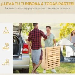 Outsunny Tumbona De Madera Plegable Con Respaldo Ajustable En 4 Posiciones Cojín Extraíble Carga 113 Kg Para Jardín Terraza Camping Exterior 195x59x30 Cm Natural -OUTSUNNY TIENDA 5d23974d290a6720d899dfd7bc08ef7e128ab7fd a1c64337654f4cd49f76933c131e95e6