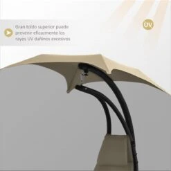 Outsunny Tumbona Colgante Con Sombrilla Protección UV Hamaca Sillón Con Toldo Estructura Estable Cuerda Antivuelco Y Forma Ergonómico Para Jardín Patio Terraza Metal 190x110x190 Cm Beige 15 Outsunny Tumbona Colgante Con Sombrilla Protección UV Hamaca Sillón Con Toldo Estructura Estable Cuerda Antivuelco Y Forma Ergonómico Para Jardín Patio Terraza Metal 190x110x190 Cm Beige -OUTSUNNY TIENDA 5d43c48d6ff9747c8acf4cf58e9acbb25b968f84 134c4b15b87c4e1cb5ce6c9a51aa15a2