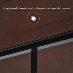 Outsunny Cenador De Jardín 3x3m Pabellón Con Doble Techo Y Mosquiteras Laterales Con Cremallera Buena Ventilación Para Terraza Eventos Fiestas Bodas Marrón Y Blanco -OUTSUNNY TIENDA 5d7f15f136fd0c163af79909c390c41ab1e438d8 2300cff9d2d24febbb994b3d5dd92b2a