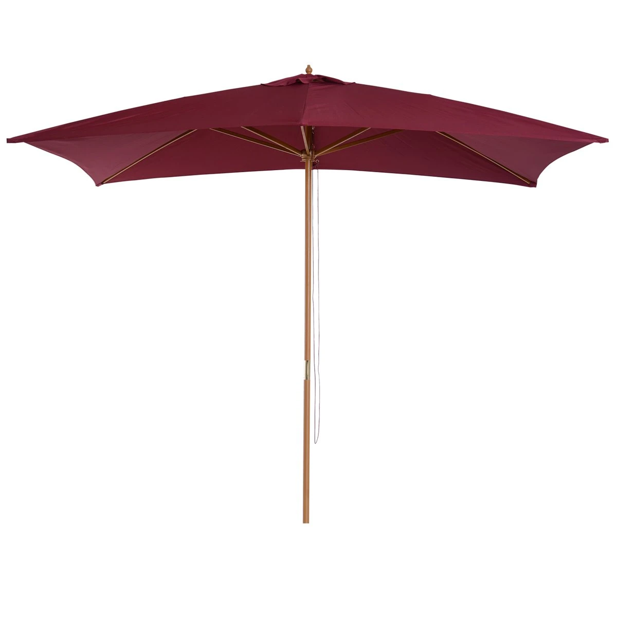 Outsunny Sombrilla Parasol 3x2m Y Altura 2,45m Jardín Terraza Poliéster 180g/m² Y Madera Color Vino 3 Outsunny Sombrilla Parasol 3x2m Y Altura 2,45m Jardín Terraza Poliéster 180g/m² Y Madera Color Vino