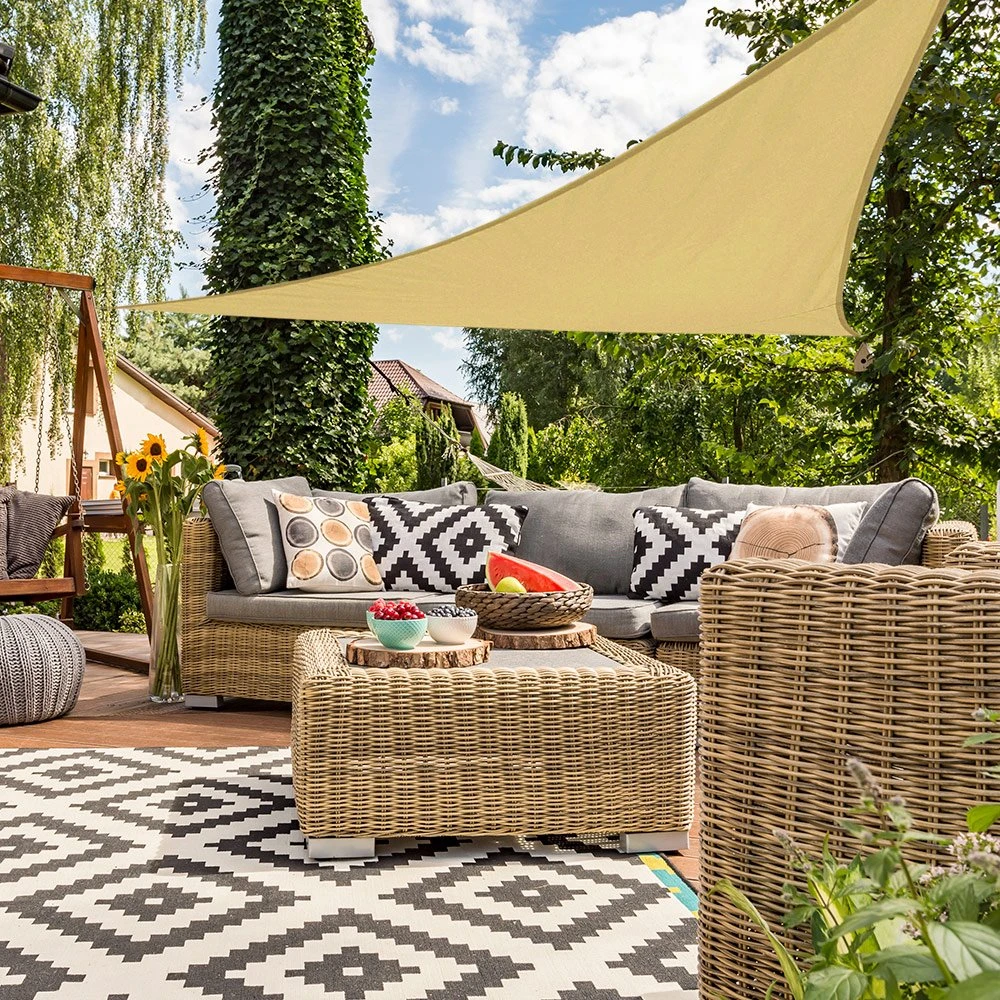 Toldo Sombreo Triangular Aktive Garden Uv50 Color Crema 4 Toldo Sombreo Triangular Aktive Garden Uv50 Color Crema - Imagen 2