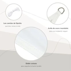 Outsunny Toldo Vela Color Crema Sombrilla Parasol Triangulo Tela De Poliéster Jardin Playa Camping Sombra (varios Colores Y Medidas), Medida 3x3x3 Metros, Color Crema 14 Outsunny Toldo Vela Color Crema Sombrilla Parasol Triangulo Tela De Poliéster Jardin Playa Camping Sombra (varios Colores Y Medidas), Medida 3x3x3 Metros, Color Crema -OUTSUNNY TIENDA 5ebe7d8eaf7c04ca991e60d5395037171ccb98a7 ee79ba5505bc475d8e4ba13e779961a9