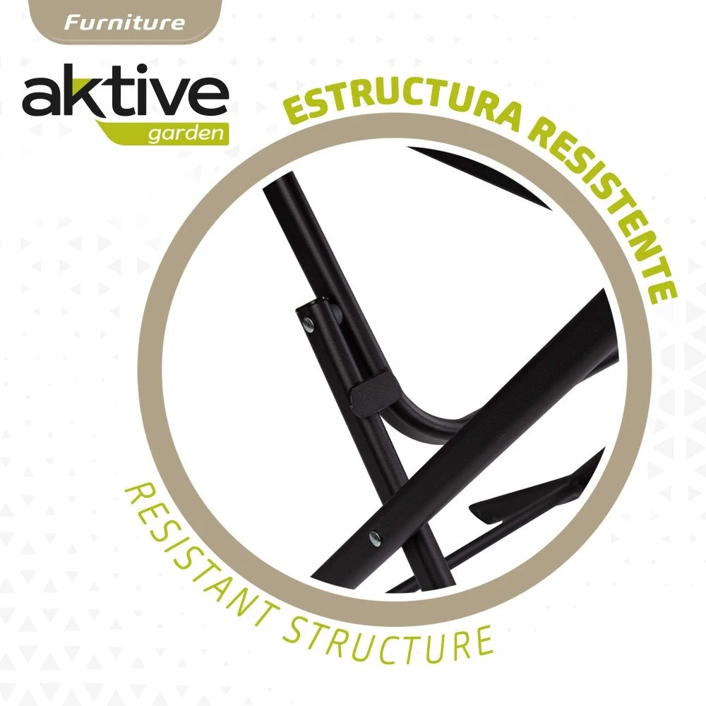Mesa Cuadrada Plegable Jardín Aktive 6 Mesa Cuadrada Plegable Jardín Aktive - Imagen 4
