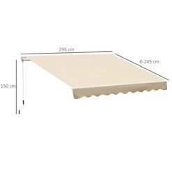 Outsunny Toldo Manual Retráctil Plegable Con Manivela 295x245 Cm Toldo Enrollable Aluminio Protección Solar Para Ventanas Puertas Balcón Terraza Exterior Beige 12 Outsunny Toldo Manual Retráctil Plegable Con Manivela 295x245 Cm Toldo Enrollable Aluminio Protección Solar Para Ventanas Puertas Balcón Terraza Exterior Beige -OUTSUNNY TIENDA 607b26bf71db05a70287243e809754c269864cd6 a8240fb096f7445bb045108d9ba5a505