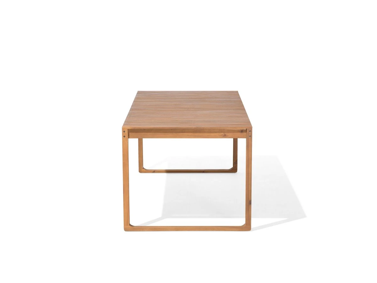 Mesa De Comedor De Madera De Acacia Clara 180 X 90 Cm SASSARI 7 Mesa De Comedor De Madera De Acacia Clara 180 X 90 Cm SASSARI - Imagen 5