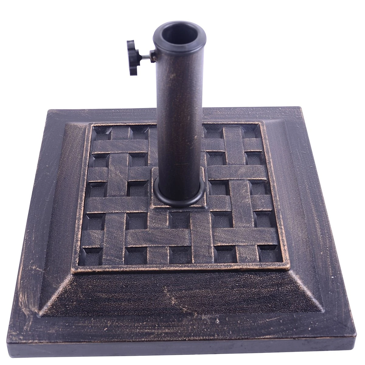 Outsunny Base Para Sombrilla De Jardín Peso Neto 9 Kg Soporte De Parasol Apto Para Mástil De 38mm/48mm Para Terraza Patio Exterior Ø44x32 Cm Bronce 3 Outsunny Base Para Sombrilla De Jardín Peso Neto 9 Kg Soporte De Parasol Apto Para Mástil De 38mm/48mm Para Terraza Patio Exterior Ø44x32 Cm Bronce