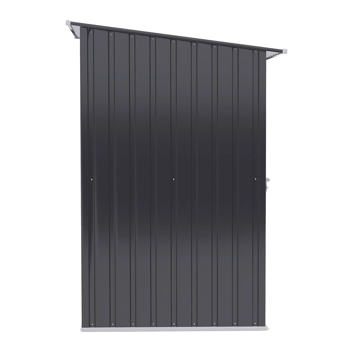 Outsunny Caseta De Jardín 0,92 M² 100x103x160 Cm Cobertizo Exterior De Acero Galvanizado Con Puerta Cerradura Y Techo Inclinado Para Almacenamiento De Herramientas Gris Oscuro 10 Outsunny Caseta De Jardín 0,92 M² 100x103x160 Cm Cobertizo Exterior De Acero Galvanizado Con Puerta Cerradura Y Techo Inclinado Para Almacenamiento De Herramientas Gris Oscuro - Imagen 8