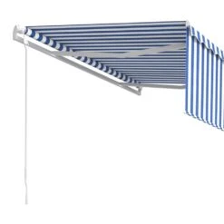 Toldo Retráctil Automático Con Persiana 4,5x3 M Azul Y Blanco VidaXL -OUTSUNNY TIENDA 62e20eb07ce673c9d571eccc93b788c3a2e31191 e94897c9172845e7a49eda509d365c7e