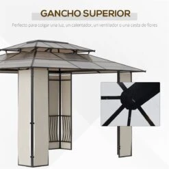 Outsunny Cenador De Jardín 3,6x3 M Pabellón Para Exterior Con Techo De Policarbonato Y Estructura De Acero Aluminio Protección Solar Para Fiestas Eventos Marrón 15 Outsunny Cenador De Jardín 3,6x3 M Pabellón Para Exterior Con Techo De Policarbonato Y Estructura De Acero Aluminio Protección Solar Para Fiestas Eventos Marrón -OUTSUNNY TIENDA 62e551a333061606fa1ffad1a1a48a28a34fef6e 3be3daf4fd7d49cead5b5c2ffb796629