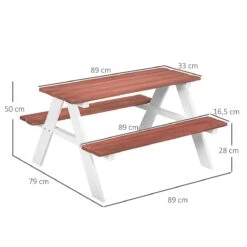 Outsunny Juego De Mesa Y 2 Bancos Infantiles De Madera Mesa De Picnic Para Niños De 3-8 Años Para Jardín Patio Terraza 89x79x50 Cm Marrón 13 Outsunny Juego De Mesa Y 2 Bancos Infantiles De Madera Mesa De Picnic Para Niños De 3-8 Años Para Jardín Patio Terraza 89x79x50 Cm Marrón -OUTSUNNY TIENDA 631b5e105bb8e9b37296e4bfa3efcd396b122a6f 27bd02f7fca347c9a4c866b43802ea8f