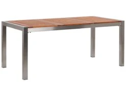 Mesa De Comedor De Metal/madera De Eucalipto Clara/plateado 180 X 90 Cm GROSSETO 10 Mesa De Comedor De Metal/madera De Eucalipto Clara/plateado 180 X 90 Cm GROSSETO -OUTSUNNY TIENDA 637cf8445736379ad729ecf917cd2265e9997ad2 1cc261e25d654069acb2aac4504aa4fe