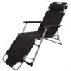 Tumbona Plegable Jardín Multiposición Negra C/cojín Aktive