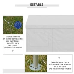 Outsunny Carpa De Jardín 6x3 M Carpa Para Fiestas Cenador De Exterior Con 3 Puertas Extraíbles Ventanas De Malla Enrollables Para Terraza Bodas Eventos Blanco 16 Outsunny Carpa De Jardín 6x3 M Carpa Para Fiestas Cenador De Exterior Con 3 Puertas Extraíbles Ventanas De Malla Enrollables Para Terraza Bodas Eventos Blanco -OUTSUNNY TIENDA 639d0e7a84b050e0ddf3c38028a6cd8895609823 2c8717c118e640d1804af1764c2d7ceb