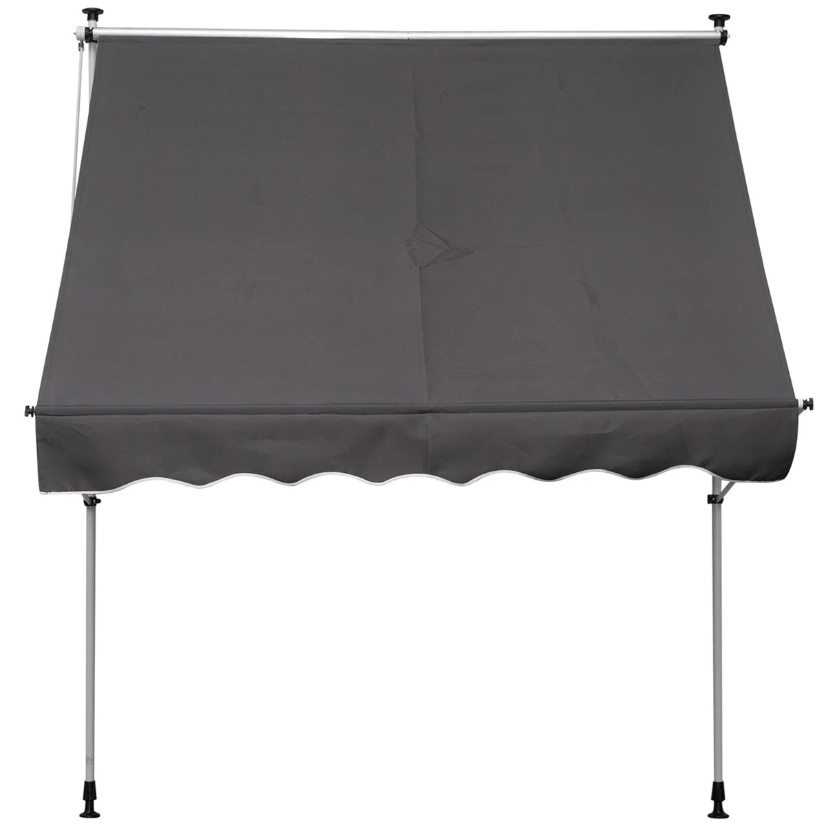 Outsunny Toldo Manual Retráctil 200x150 Cm Con Manivela De Aluminio Ángulo Ajustable Protección Solar Para Terraza Balcón Jardín Patio Gris 9 Outsunny Toldo Manual Retráctil 200x150 Cm Con Manivela De Aluminio Ángulo Ajustable Protección Solar Para Terraza Balcón Jardín Patio Gris - Imagen 7