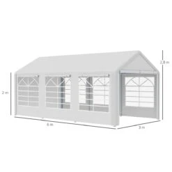 Outsunny Carpa Para Fiestas 6x3 M Cenador Pabellón De Jardín Con 4 Paneles Laterales 2 Puertas Enrollables Y 6 Ventanas Protección UV Para Exterior Eventos Bodas Blanco 11 Outsunny Carpa Para Fiestas 6x3 M Cenador Pabellón De Jardín Con 4 Paneles Laterales 2 Puertas Enrollables Y 6 Ventanas Protección UV Para Exterior Eventos Bodas Blanco -OUTSUNNY TIENDA 6477b09526b840bd48c0204bbf8b81fb89e2e46e f7bdaa4eeb0e4137b83df3bc8c501ecf