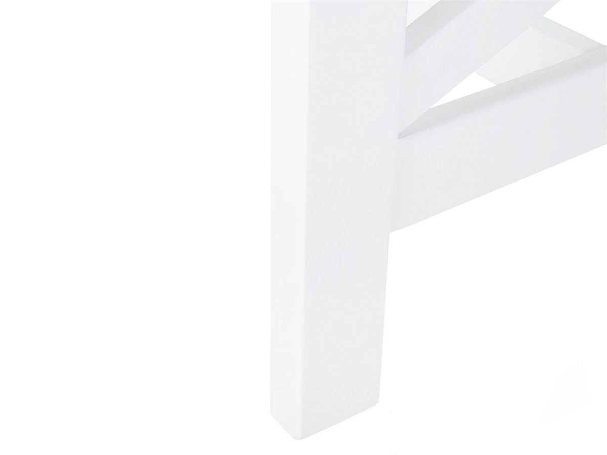 Mesa De Jardín De Madera De Acacia Blanca 100 X 55 Cm BALTIC 12 Mesa De Jardín De Madera De Acacia Blanca 100 X 55 Cm BALTIC - Imagen 10