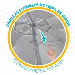 Sombrilla Playa Antiviento Ø200 Cm C/mástil Reclinable Y Protección UV50 Aktive 15 Sombrilla Playa Antiviento Ø200 Cm C/mástil Reclinable Y Protección UV50 Aktive -OUTSUNNY TIENDA 66a4fdea822b954df1dcab44e05d61368baed1b6 4a03b886d7df4be5aa90cd6dc5dd753b