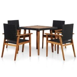 Set De Comedor De Jardín 5 Pzas Ratán Sintético Negro Y Marrón VidaXL 10 Set De Comedor De Jardín 5 Pzas Ratán Sintético Negro Y Marrón VidaXL -OUTSUNNY TIENDA 6859037d97716002352ba7ac3e9dbf4fd0f719af 1eba71eff5154b6ab34637696f1435e5